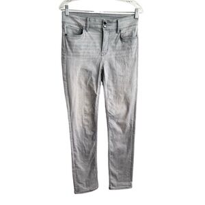 WHBM Slim Jeans Mid-rise Stretch Denim Pants Light Gray Size 4